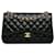 Chanel Black Jumbo Classic Lammfell gefütterte Klappe Schwarz Leder  ref.1381514