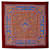 Hermès Brown Qalamdan Silk Scarf Cloth  ref.1381961