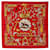 Hermès Foulard En Soie Copeaux Rouge Tissu  ref.1381992