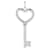Pendentif clé torsadé en forme de cœur de la collection Key de Tiffany & Co. en argent sterling  ref.1382823