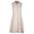 Sandro Johane Scalloped Trim Knit A-line Dress In Beige Viscose Brown Cellulose fibre  ref.1382899