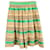 Dolce & Gabbana Striped Mini Skirt in Green and Tan Cotton Olive green  ref.1382904