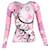 Emilio Pucci Printed V-neck Blouse in Pink Silk  ref.1382914