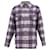 Isabel Marant Etoile Checkered Overshirt in White and Blue Wool  ref.1382930