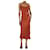 Autre Marque Vestido lencero midi de satén marrón óxido - talla UK 4 Castaño Rayo  ref.1383068