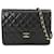 Chanel Matelassé Negro Cuero  ref.1383479