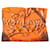 Hermès Orange Vif Argent Ville Soyeuse 33 Soie Tissu  ref.1383592