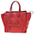 Luggage Céline Celine Micro Bagagem Vermelho Couro  ref.1383610