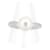Anello in metallo con perla in platino Mikimoto in condizioni eccellenti  ref.1383658