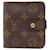 Louis Vuitton Compact zip Brown Cloth  ref.1383994