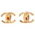 Chanel Ohrringe CC Golden Metall  ref.1385587