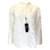 Autre Marque Giorgio Armani White Sheer Detail Button-down Blouse Polyester  ref.1385681
