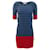 Autre Marque Sonia Rykiel Red / Blue Striped Dress Cotton  ref.1385685