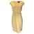 Autre Marque Vestido de crepé amarillo con cinturón y mangas japonesas de St. John Poliéster  ref.1385691