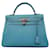Hermès Kelly 32 Blue Leather  ref.1386957