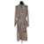Maje Brown dress Polyester  ref.1387321
