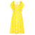 Autre Marque Vestido midi de lino con cinturón y estampado floral amarillo / blanco de Gul Hurgel  ref.1387368