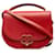 Bolso satchel mediano con solapa curva Coco Chanel rojo Roja Cuero  ref.1387380