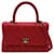 Red Chanel Small Caviar Coco Handle Bag Satchel Leather  ref.1387382