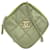 Pochette verte Chanel CC en cuir d'agneau avec sac à bandoulière en chaîne  ref.1387422