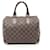 Louis Vuitton Bolsa Speedy 25 Damier Ebene PVC Couro Marrom  ref.1387428