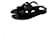 Jil Sander Black leather flat sandal  ref.1387441