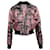 Jaqueta bomber de nylon com estampa gráfica Moschino Couture rosa e preta tamanho US 8 Sintético  ref.1387465