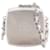 Pochette de boîte de maquillage en cuir de chèvre verni Chanel blanche avec sac à bandoulière en chaîne  ref.1387513
