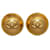 Clipe Chanel CC dourado em brincos Banhado a ouro  ref.1387514