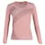 Maglione a maniche lunghe lavorato a maglia Burberry in lana rosa  ref.1387544