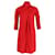Robe drapée Giorgio Armani en laine rouge Bordeaux  ref.1387560