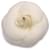Chanel Broche de camelia de flor de camelia de tela blanca vintage Pin Blanco Lienzo  ref.1387569
