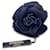 Chanel Vintage Blaue Canvas Blumen Brosche Pin Camelia Camellia Leinwand  ref.1387570