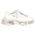 Everyday Balenciaga Clear Sole Triple S Sneakers in White Polyester Cream  ref.1387581