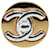 Broche com logotipo Chanel CC Turnlock Broche de metal em bom estado  ref.1387615