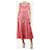 Zimmermann Rosa gestreiftes Stufen-Midikleid – Größe UK 12 Pink Baumwolle  ref.1387640