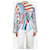 Emilio Pucci Top con mangas plisadas y estampado multicolor - Talla UK 42  ref.1387651