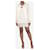 Missoni Set aus Oberteil und Strickjacke mit beige-weißen Streifen, Größe UK 14 Baumwolle  ref.1387664