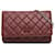 Wallet On Chain Portefeuille Chanel en cuir d'agneau classique rouge sur chaîne  ref.1387692