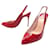 NEUF CHAUSSURES CHRISTIAN LOUBOUTIN KATE SLING 36.5 CUIR VERNIS ROUGE SHOES  ref.1387809