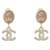 NEW CHANEL CC LOGO PENDANT EARRINGS GOLDEN STEEL NEW EARRING Metal  ref.1387814