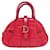 CHRISTIAN DIOR forrado SADDLE BOWLER MINI BOLSA DE MÃO DE COURO VERMELHO  ref.1387830