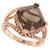 BAGUE MAUBOUSSIN FOU DE TOI 55 OR ROSE 18K QUARTZ FUME DIAMANTS GOLD RING Doré  ref.1387837