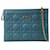 Christian Dior Dior Caro Zip Pouch With Chain Blue Light blue Leather Pony-style calfskin  ref.1387868