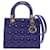 Dior Lady Dior Média Azul Azul claro Couro Couro envernizado  ref.1387870