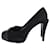 Zapatos de tacón con plataforma Chanel Cap Toe Sz 37C Negro Suecia  ref.1387939