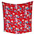 Maxi écharpe rouge avec des fleurs, Leonard Paris Vintage Viscose  ref.1388055