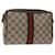 GUCCI GG Supreme Web Sherry Line Clutch Bag PVC Beige Red 75 01 012 Auth bs14245  ref.1388081