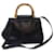 GUCCI Bamboo Nimfair Small Hand Bag Leather 2way Black 453767 Auth yk12625  ref.1388099