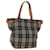 BURBERRY Blue Label Nova Check Sac cabas Nylon Marron Auth bs14116  ref.1388110